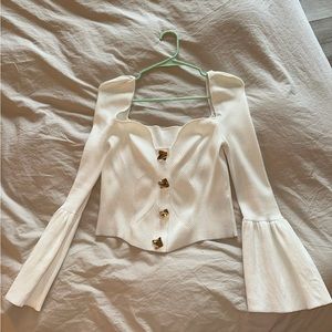 Self Portrait Ribbed Knit Cardigan